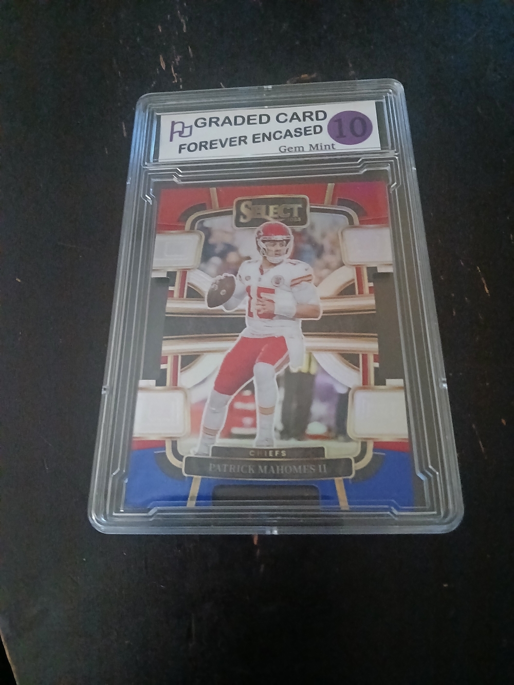 Patrick Mahomes DIE CUT PRIZM Graded Card Encased –  COMPARE AT 74.99
